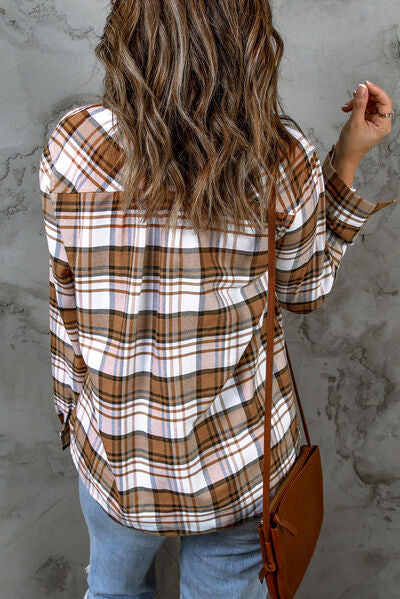 Plaid Button Up Long Sleeve Shirt