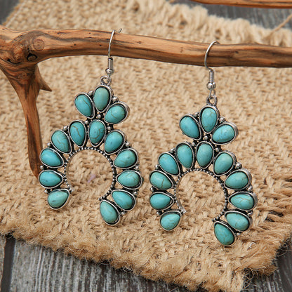 Artificial Turquoise Drop Earrings