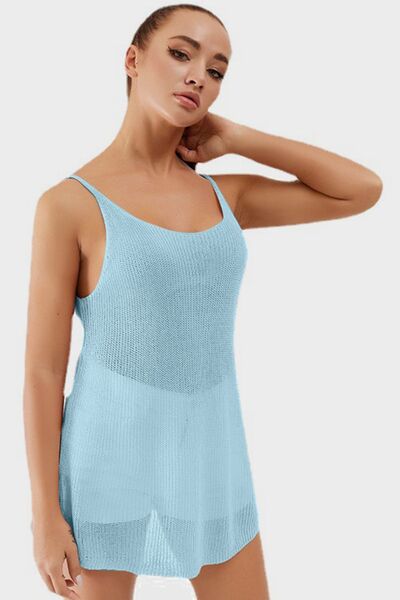 Scoop Neck Spaghetti Strap Knit Cami