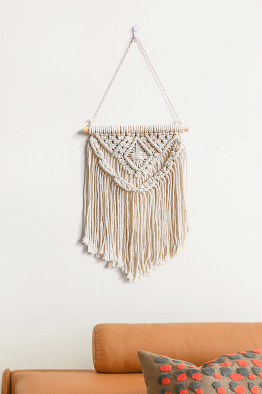 Macrame Fringe Wall Hanging Decor