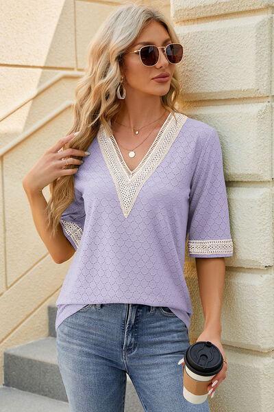 V-Neck Half Sleeve T-Shirt