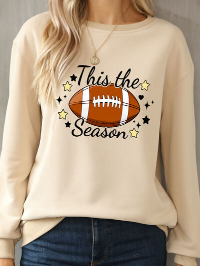 THIS THE SEASON Round Neck Sweatshirt