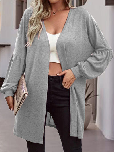 Open Front Long Sleeve Cardigan