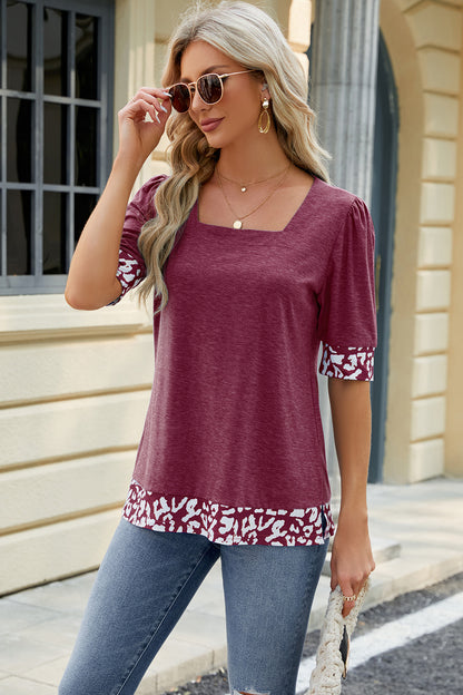 Square Neck Half Sleeve T-Shirt