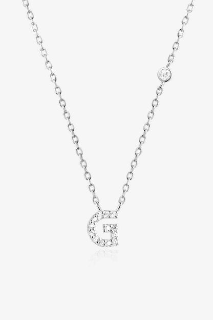 G To K Zircon 925 Sterling Silver Necklace