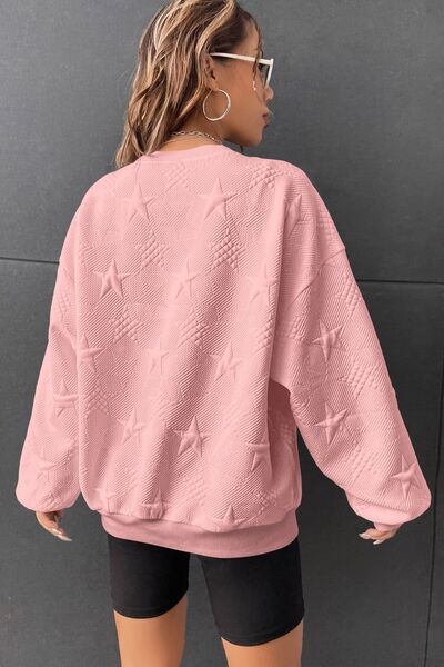 Star Lantern Sleeve Dropped Shoulder Sweatshirt