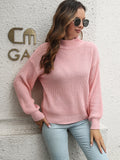 Dropped Shoulder Rib-Knit Sweater