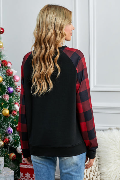 Buffalo Plaid Long Sleeve Sweatshirt