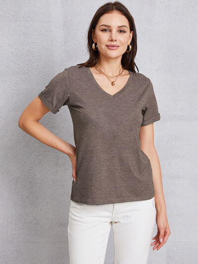 V-Neck Short Sleeve T-Shirt