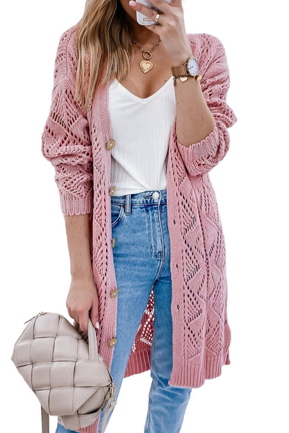 V-Neck Long Sleeve Cardigan