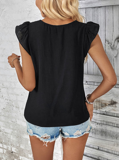 Ruffled V-Neck Tank