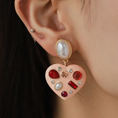 Heart Alloy Dangle Earrings