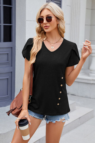 V-Neck Short Sleeve T-Shirt