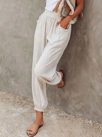 High Waist Cropped Pants