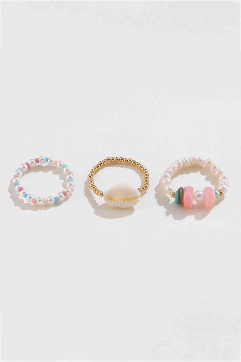 3-Piece Ocean Element Ring Set