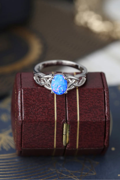 Crisscross 4-Prong Opal Ring