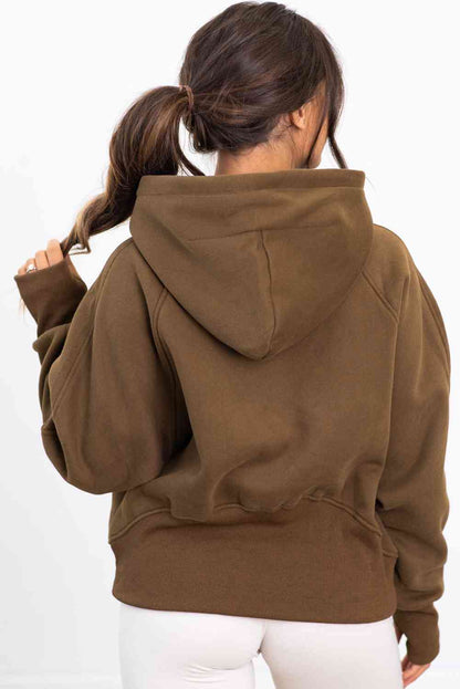 Half-Zip Long Sleeve Hoodie