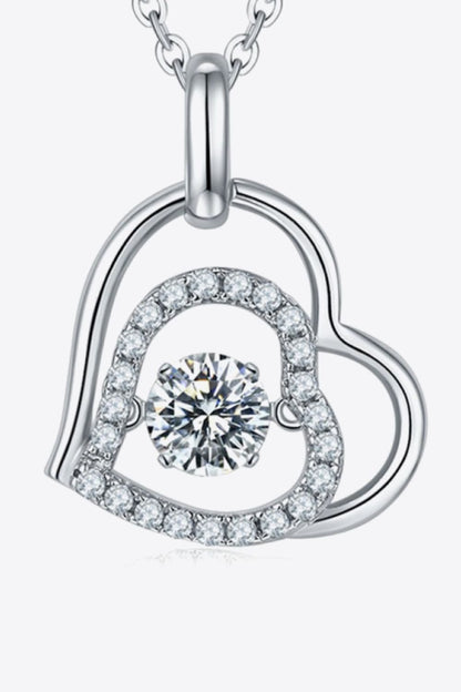 Moissanite Heart Pendant Necklace