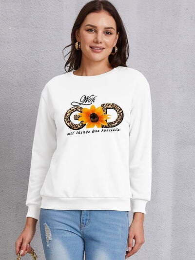 Sunflower Round Neck Dropped Shoulder Sweatshirt