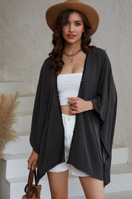 Open Front Dolman Sleeve Cardigan