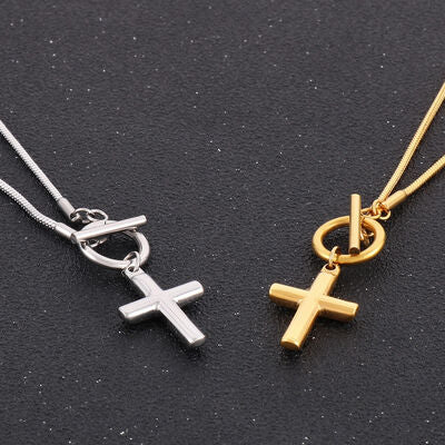 Cross Pendant Stainless Steel Necklace