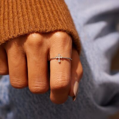 925 Sterling Silver Cross Ring