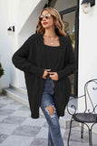 Open Front Dolman Sleeve Cardigan