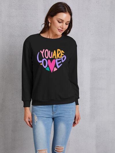 YOU ARE LOVED Dropped Shoulder Sweatshirt