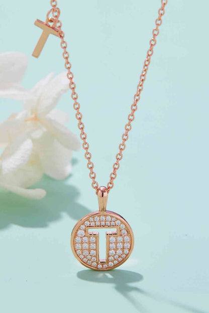 Adored Moissanite K to T Pendant Necklace