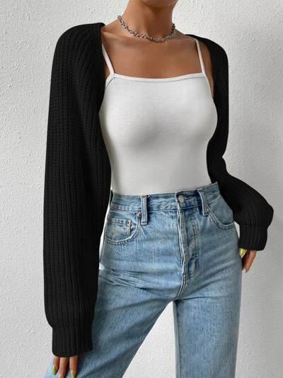 Open Front Long Sleeve Cardigan