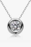 Adored 1 Carat Moissanite Pendant 925 Sterling Silver Necklace