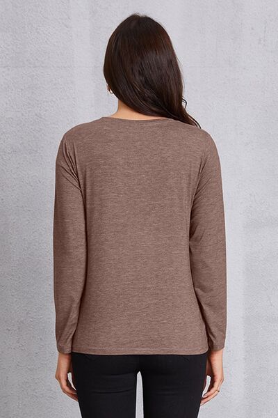 Graphic Round Neck Long Sleeve T-Shirt