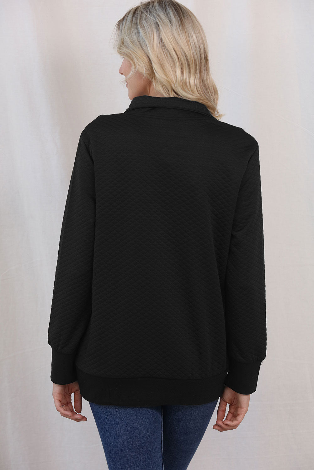 Collared Neck Long Sleeve Top