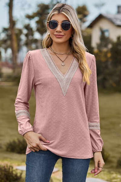 V-Neck Long Sleeve T-Shirt